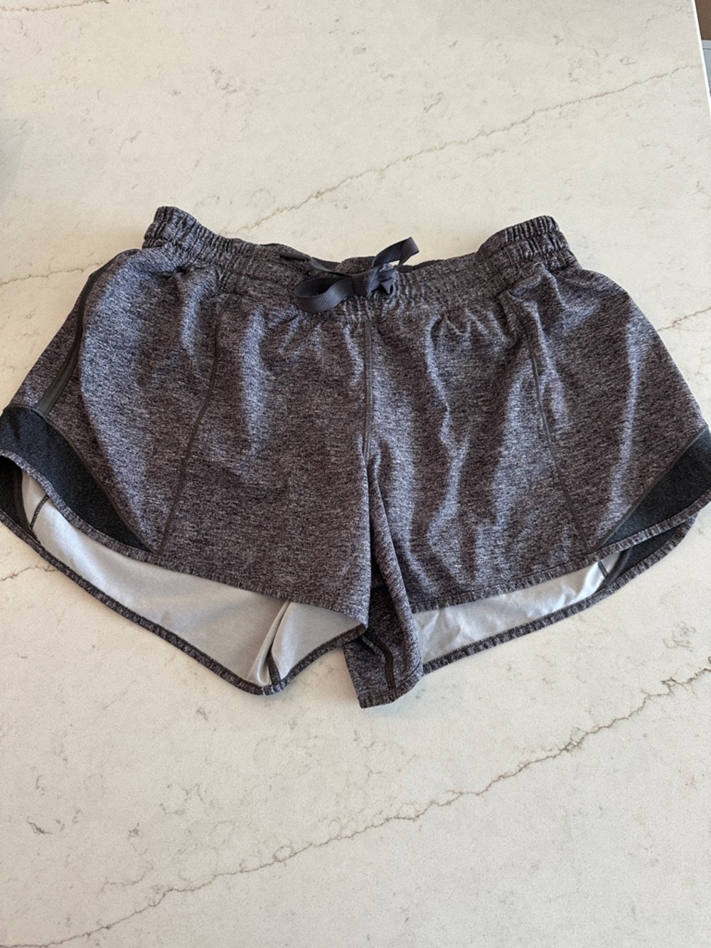 lululemon Heather Charcoal Gray Athletic Shorts Sz 10 T